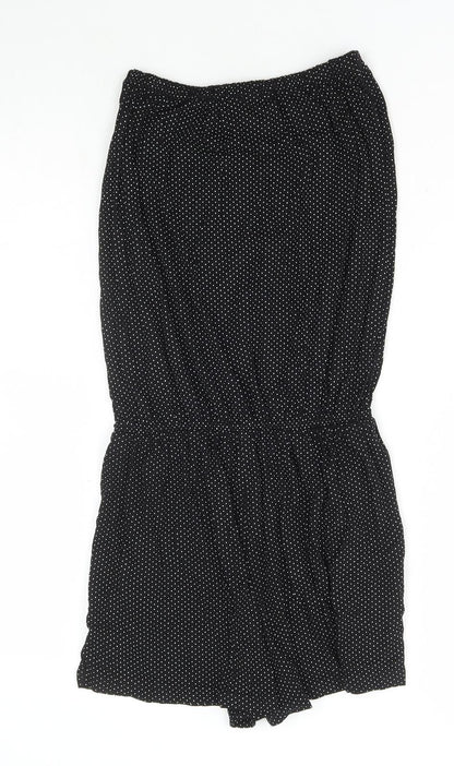 Womens UK Size S Preworn One-Piece Black Playsuit