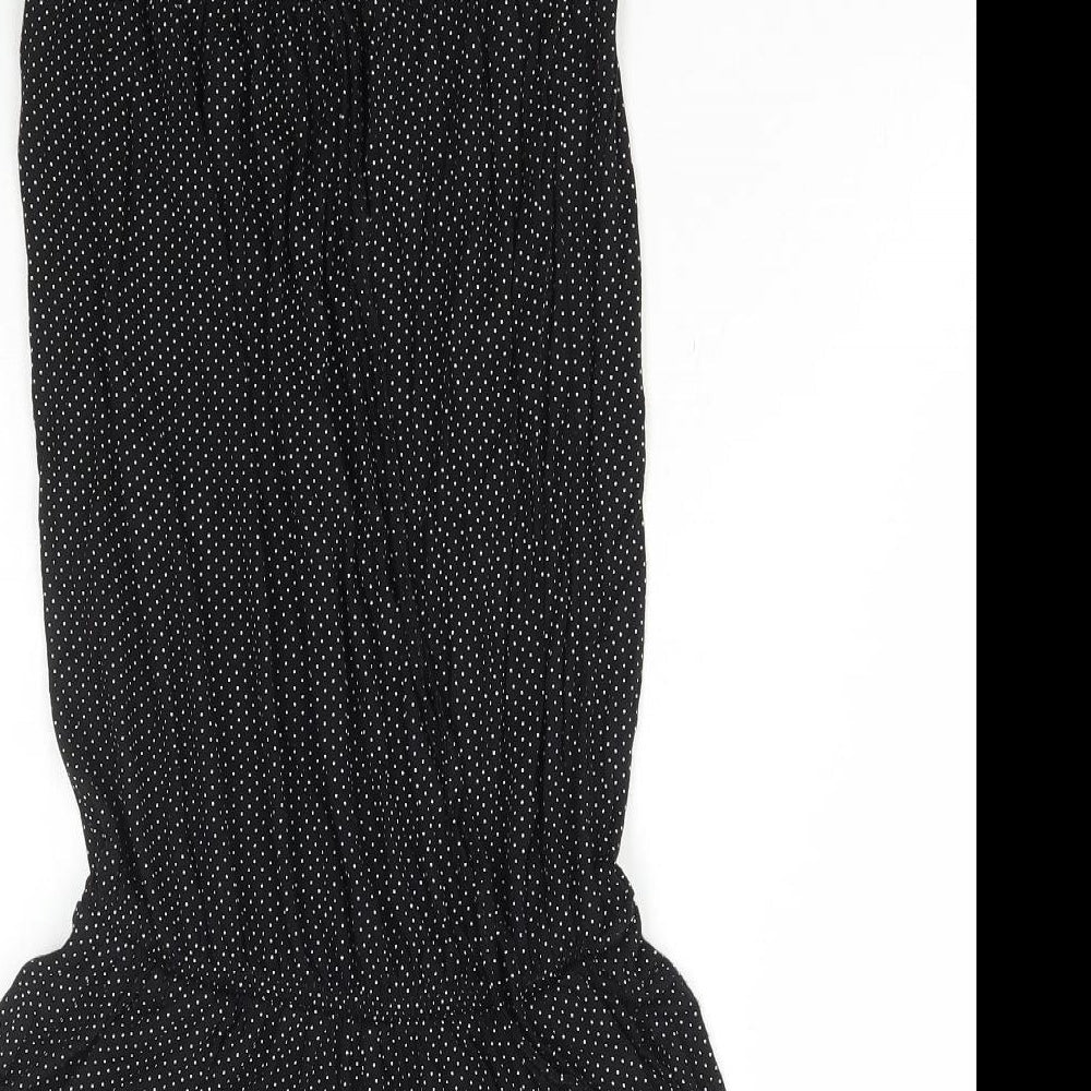 Womens UK Size S Preworn One-Piece Black Playsuit