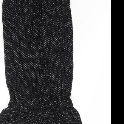 Womens UK Size S Preworn One-Piece Black Playsuit
