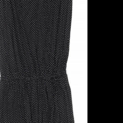 Womens UK Size S Preworn One-Piece Black Playsuit