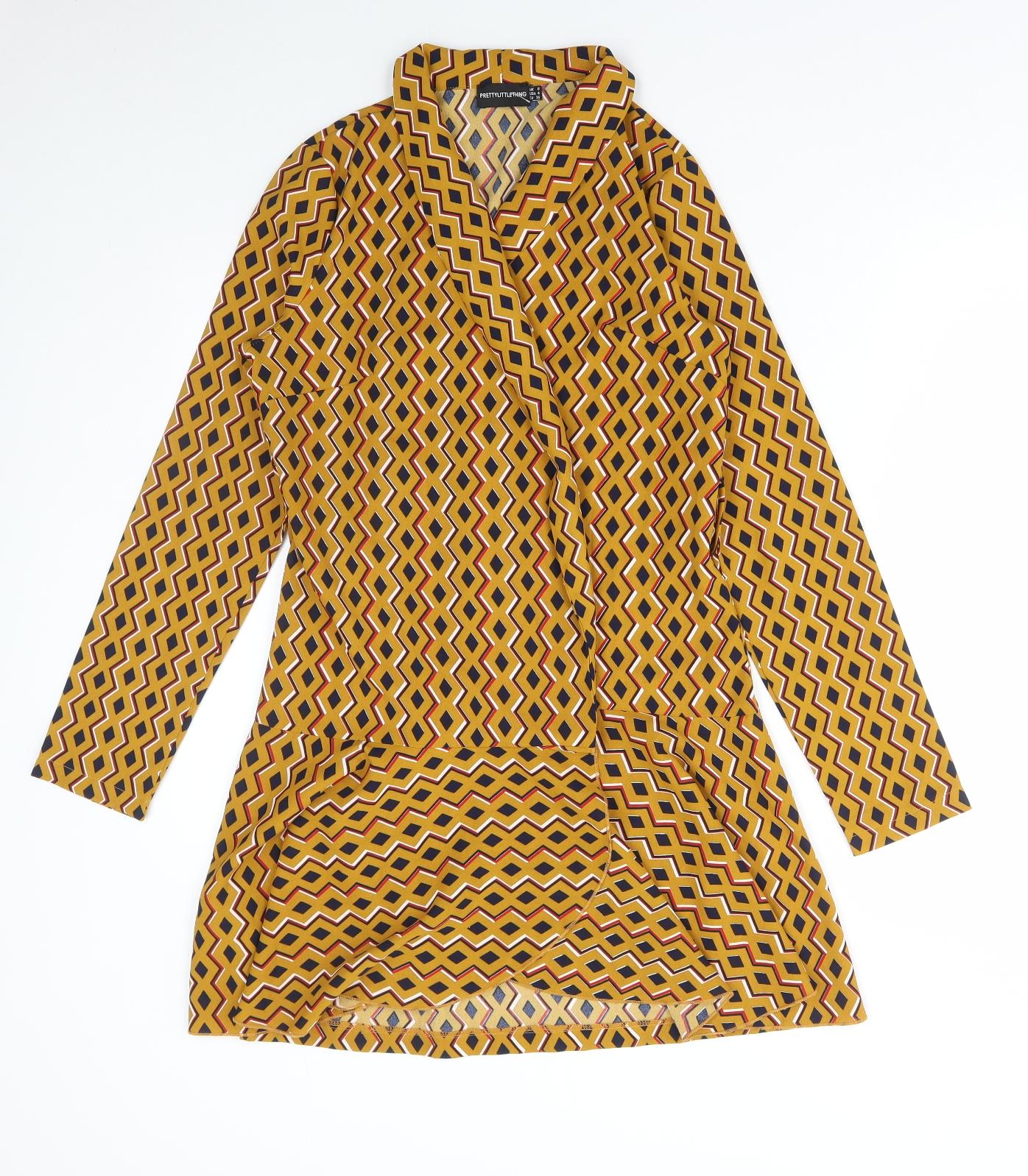 Womens UK Size 8 PRETTYLITTLETHING Yellow Jacket