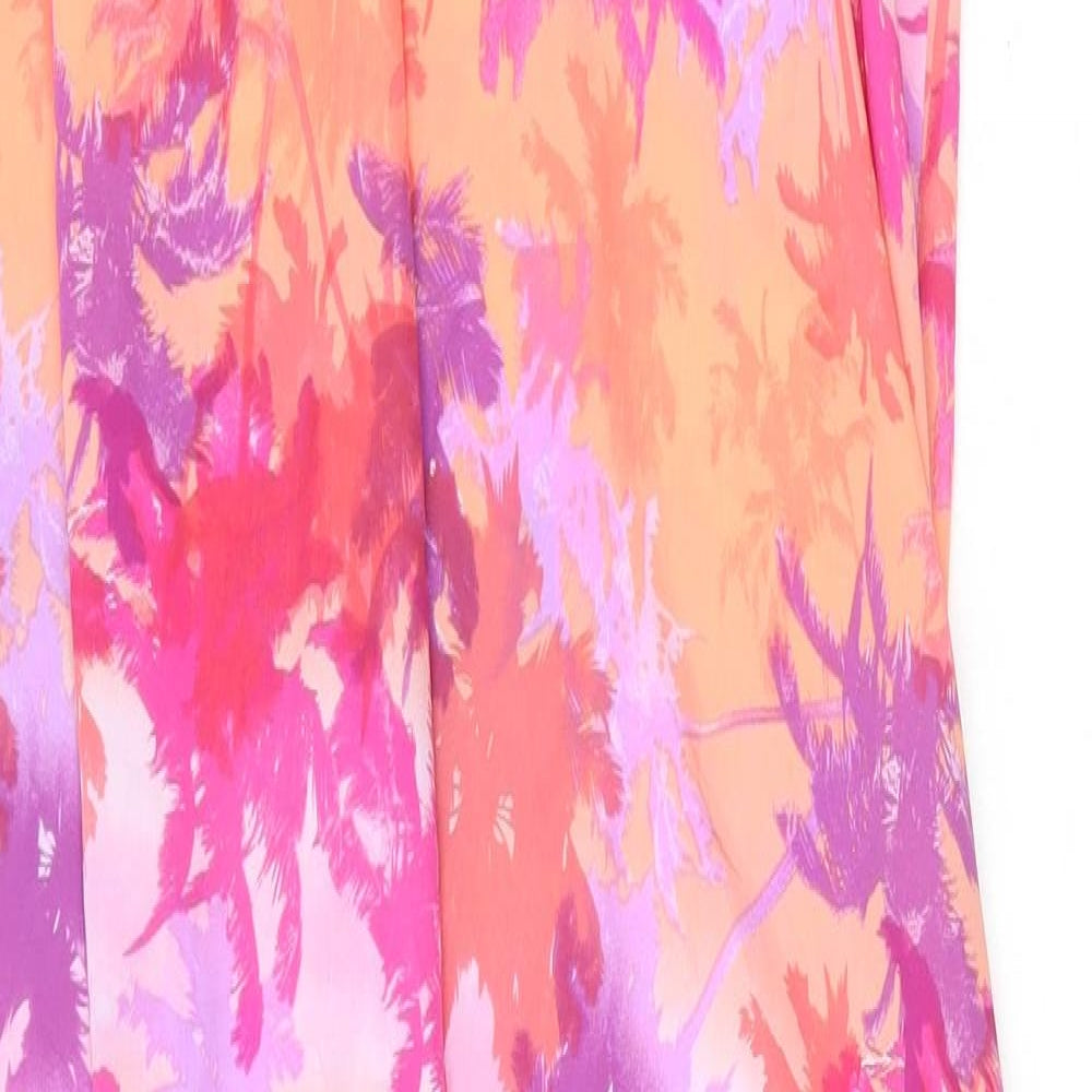 Papaya Womens Multicoloured Geometric Polyester Maxi Size S Round Neck Pullover