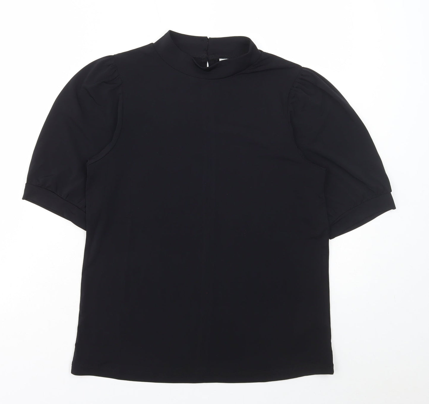 Womens UK Size XS ICHI Black Basic T-Shirt