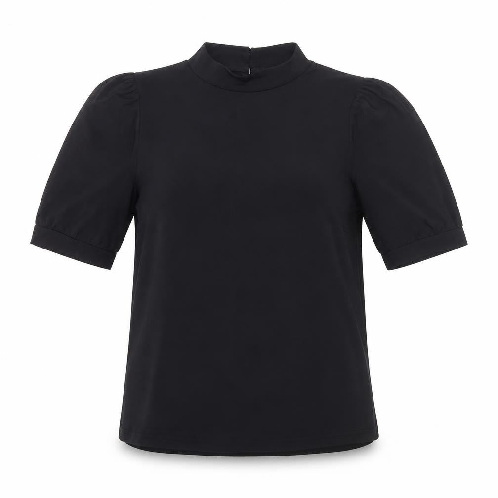 Womens UK Size XS ICHI Black Basic T-Shirt