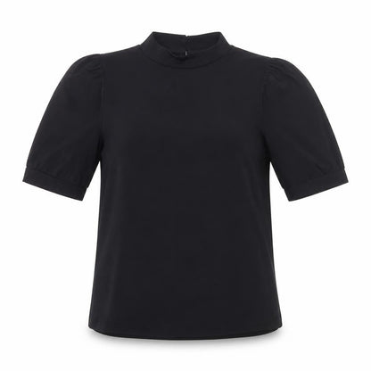 Womens UK Size XS ICHI Black Basic T-Shirt