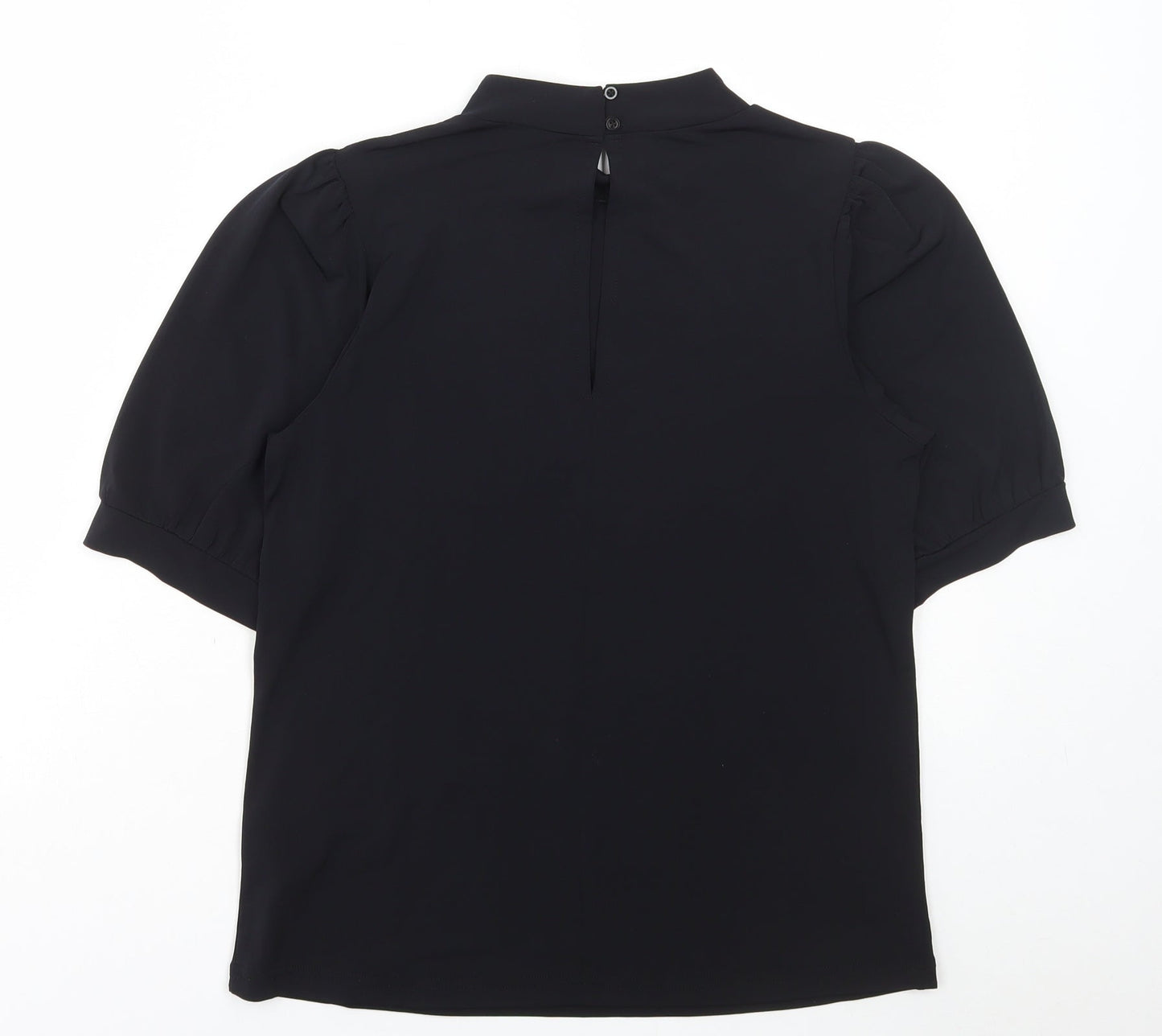 Womens UK Size XS ICHI Black Basic T-Shirt