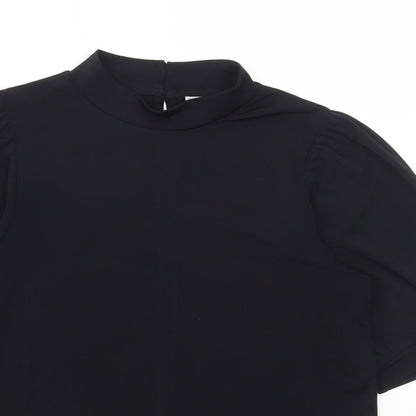 Womens UK Size XS ICHI Black Basic T-Shirt