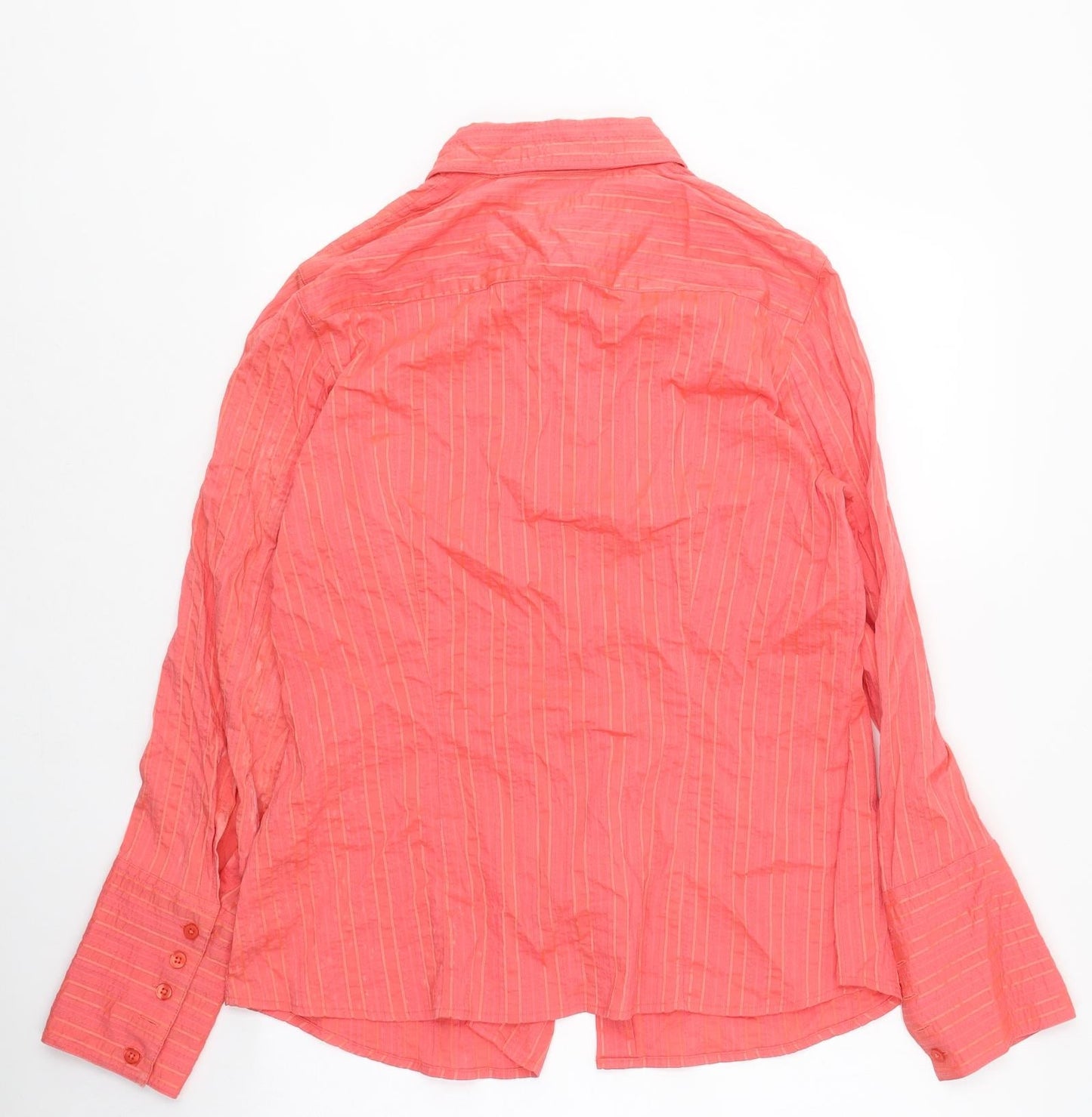 Womens UK Size 12 Olsen Pink Basic Button-Up