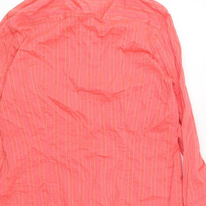 Womens UK Size 12 Olsen Pink Basic Button-Up