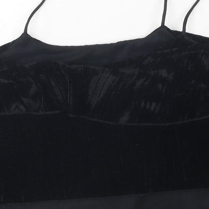 Womens UK Size M Zara Black Cropped Tank
