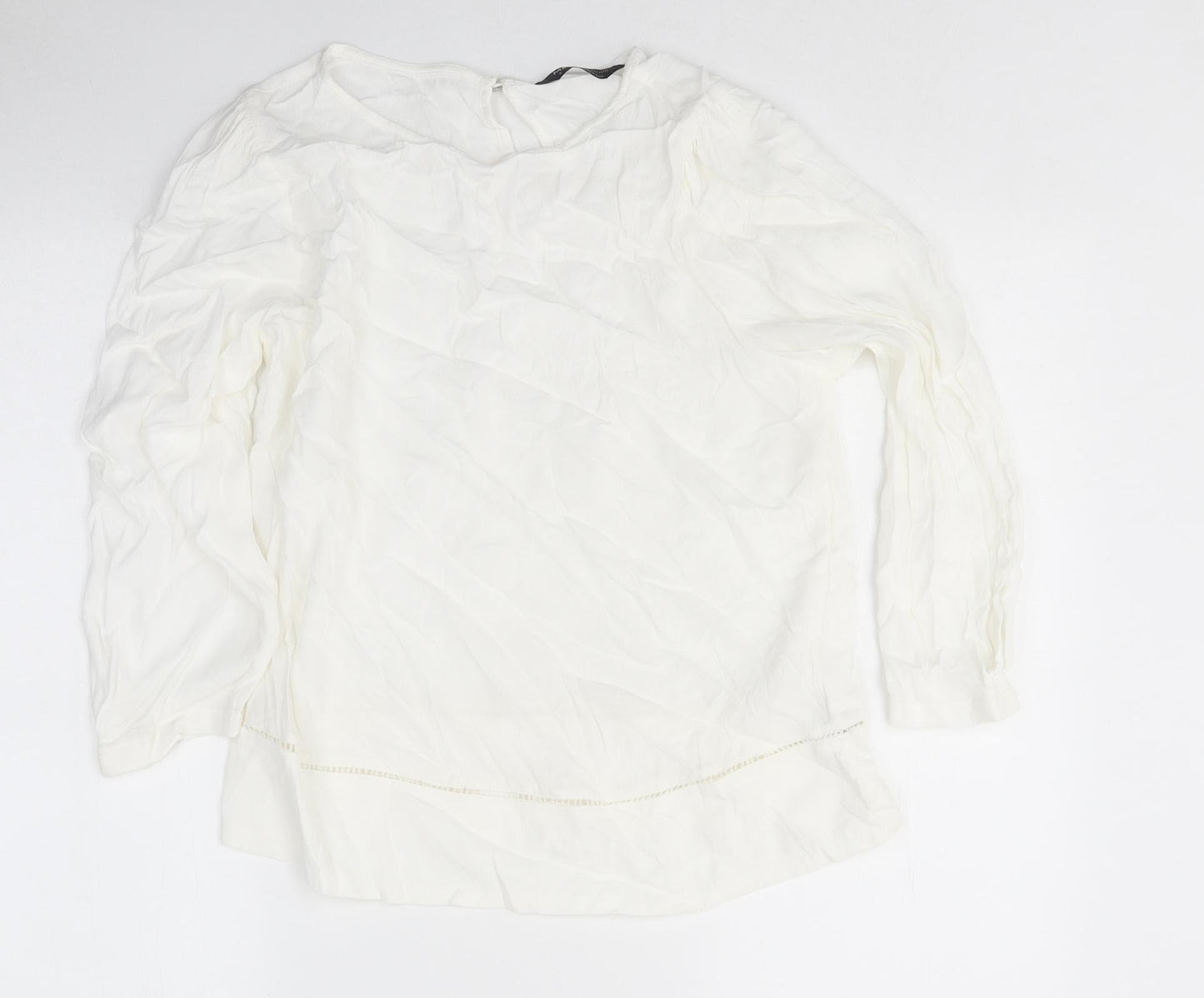 Womens UK Size 8 Marks and Spencer White Basic Blouse