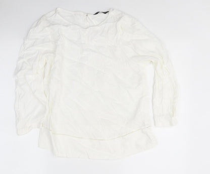 Womens UK Size 8 Marks and Spencer White Basic Blouse
