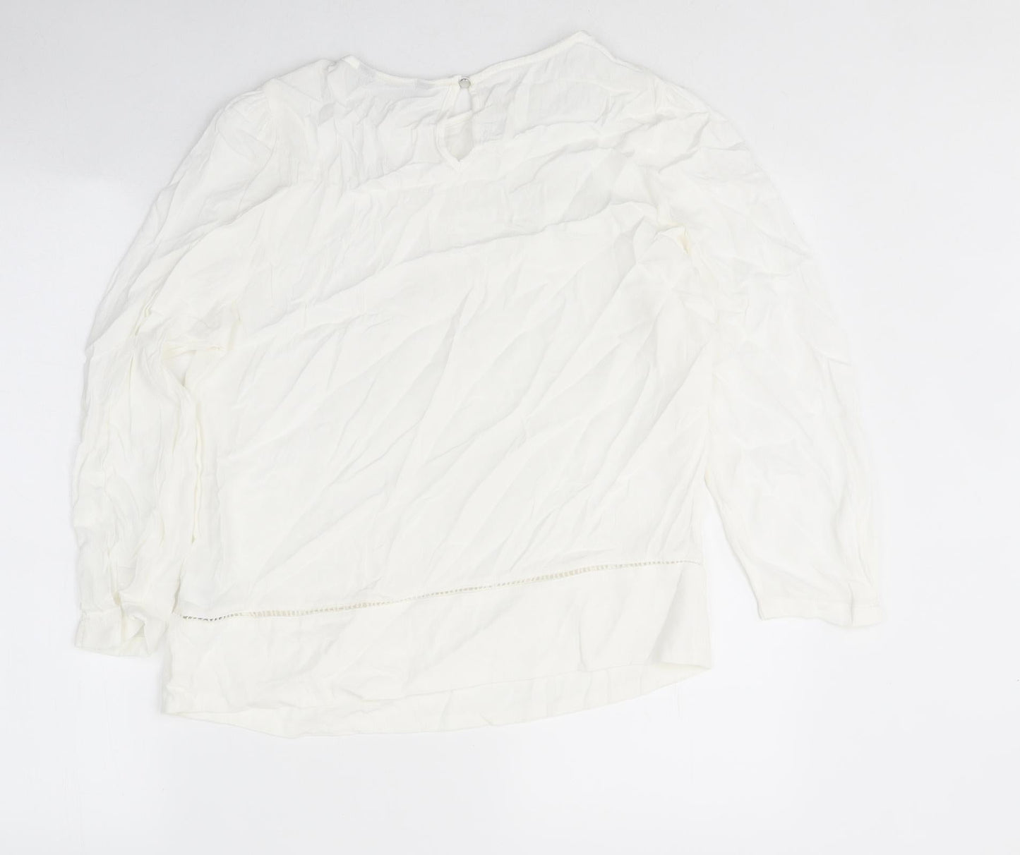Womens UK Size 8 Marks and Spencer White Basic Blouse