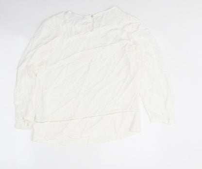 Womens UK Size 8 Marks and Spencer White Basic Blouse