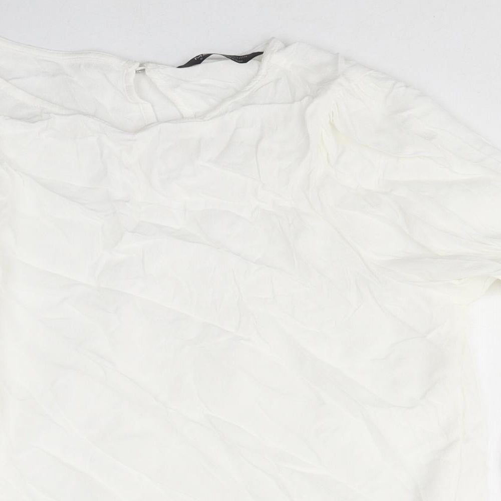 Womens UK Size 8 Marks and Spencer White Basic Blouse