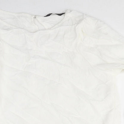 Womens UK Size 8 Marks and Spencer White Basic Blouse