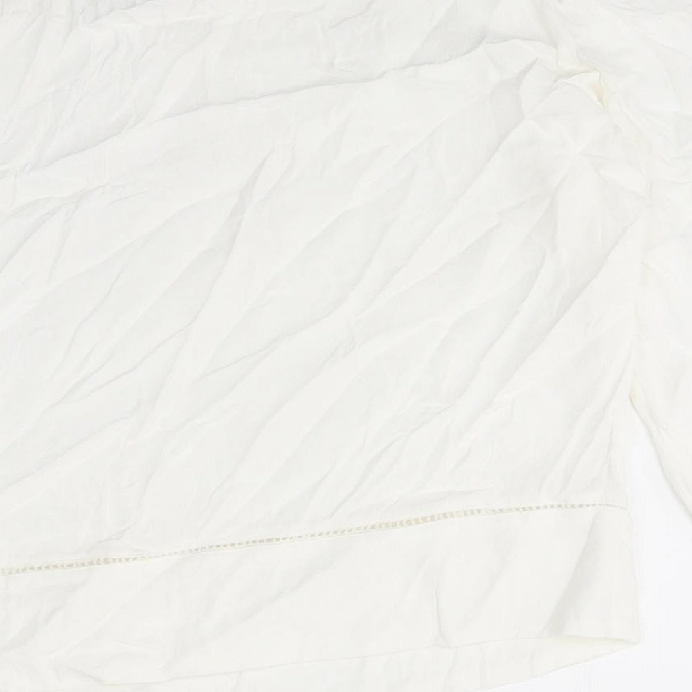 Womens UK Size 8 Marks and Spencer White Basic Blouse