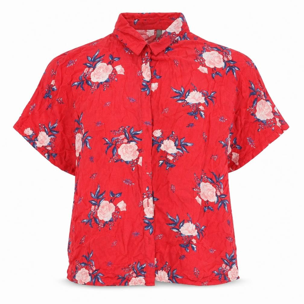Womens UK Size 6 Divided Red Basic Blouse