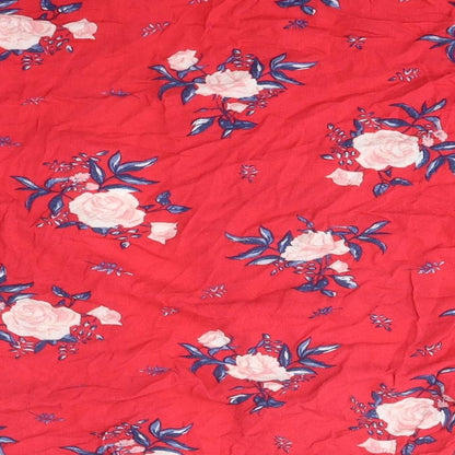 Womens UK Size 6 Divided Red Basic Blouse