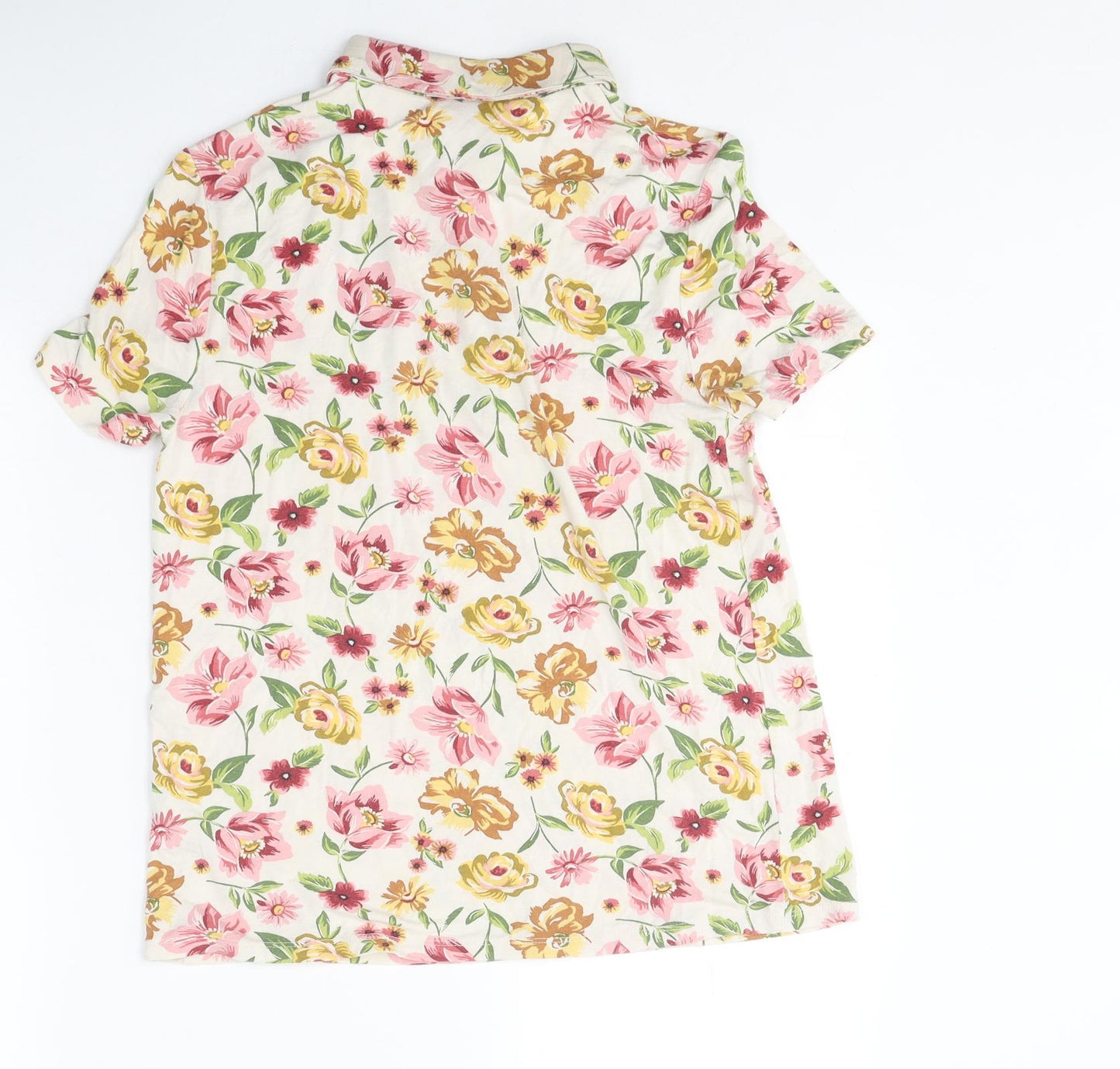 TU Womens Multicoloured Floral Polyester Basic Polo Size 8 Collared