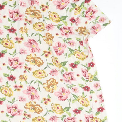 TU Womens Multicoloured Floral Polyester Basic Polo Size 8 Collared