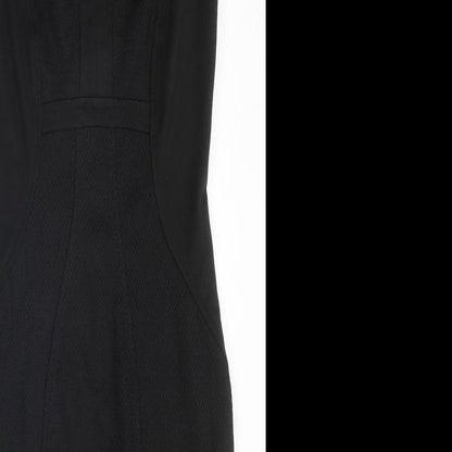 NEXT Womens Black Polyester Pencil Dress Size 10 V-Neck Zip