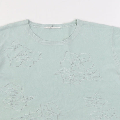 BHS Womens Green Round Neck Acrylic Pullover Jumper Size 18