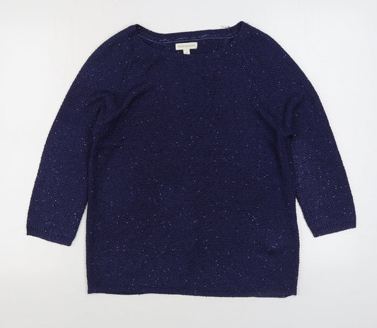 Womens UK Size S Monsoon Blue Pullover Jumper