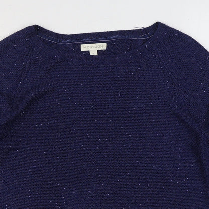 Womens UK Size S Monsoon Blue Pullover Jumper