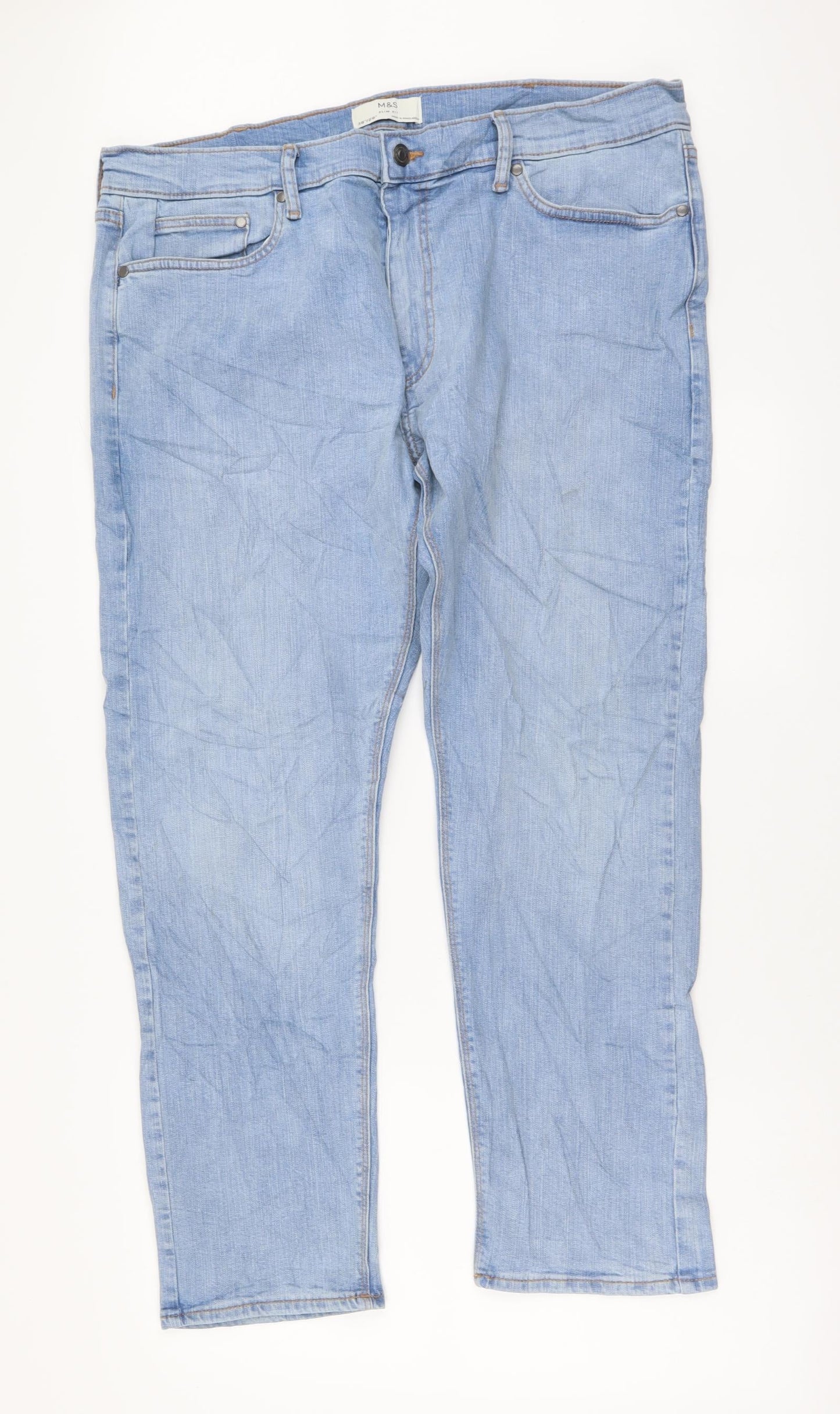 Womens UK Size 38 in Marks and Spencer Regular Fit Skinny Blue Jeans