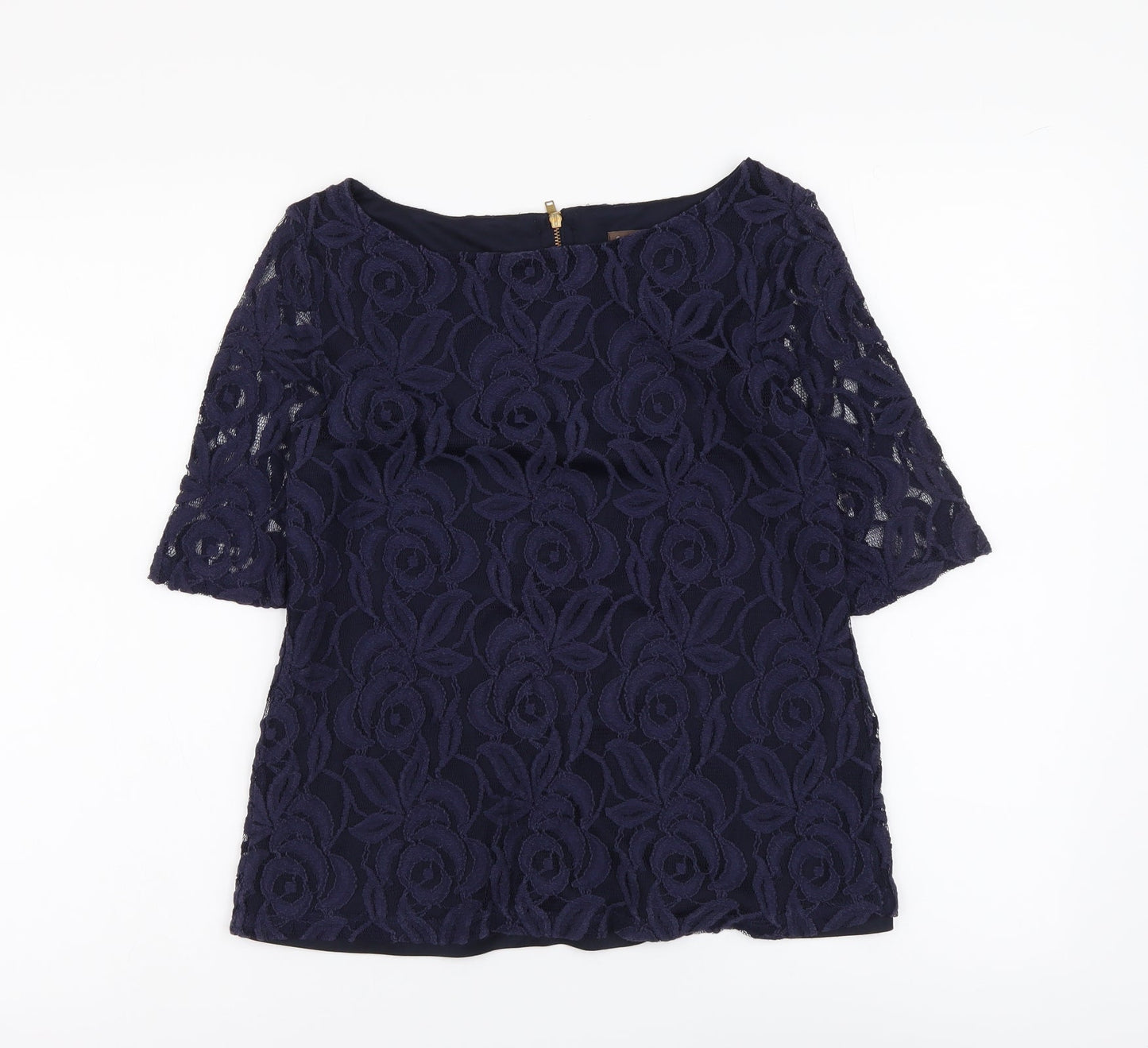 Womens UK Size 12 Phase Eight Blue Basic Blouse