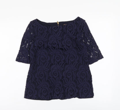 Womens UK Size 12 Phase Eight Blue Basic Blouse