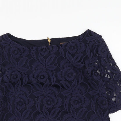 Womens UK Size 12 Phase Eight Blue Basic Blouse