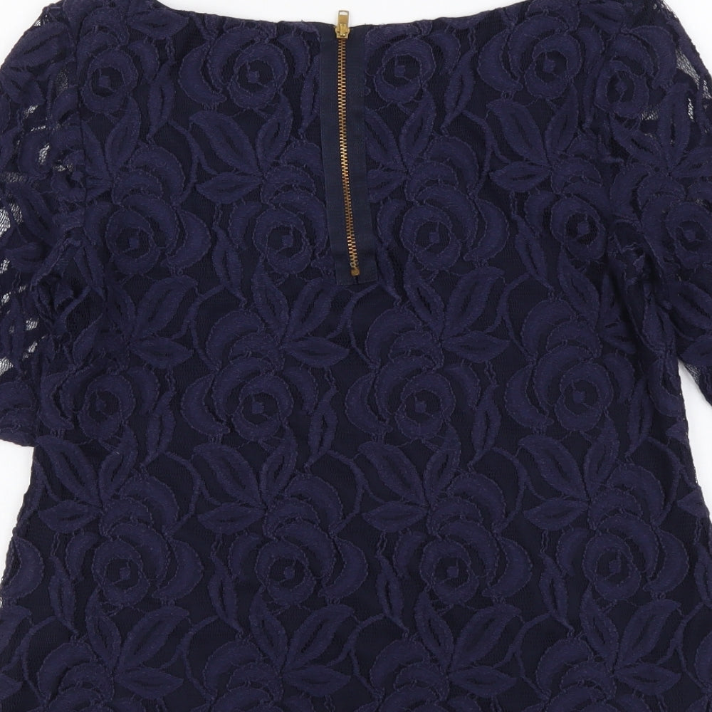 Womens UK Size 12 Phase Eight Blue Basic Blouse