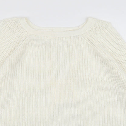 Womens UK Size 10 River Island Ivory Pullover Jumper