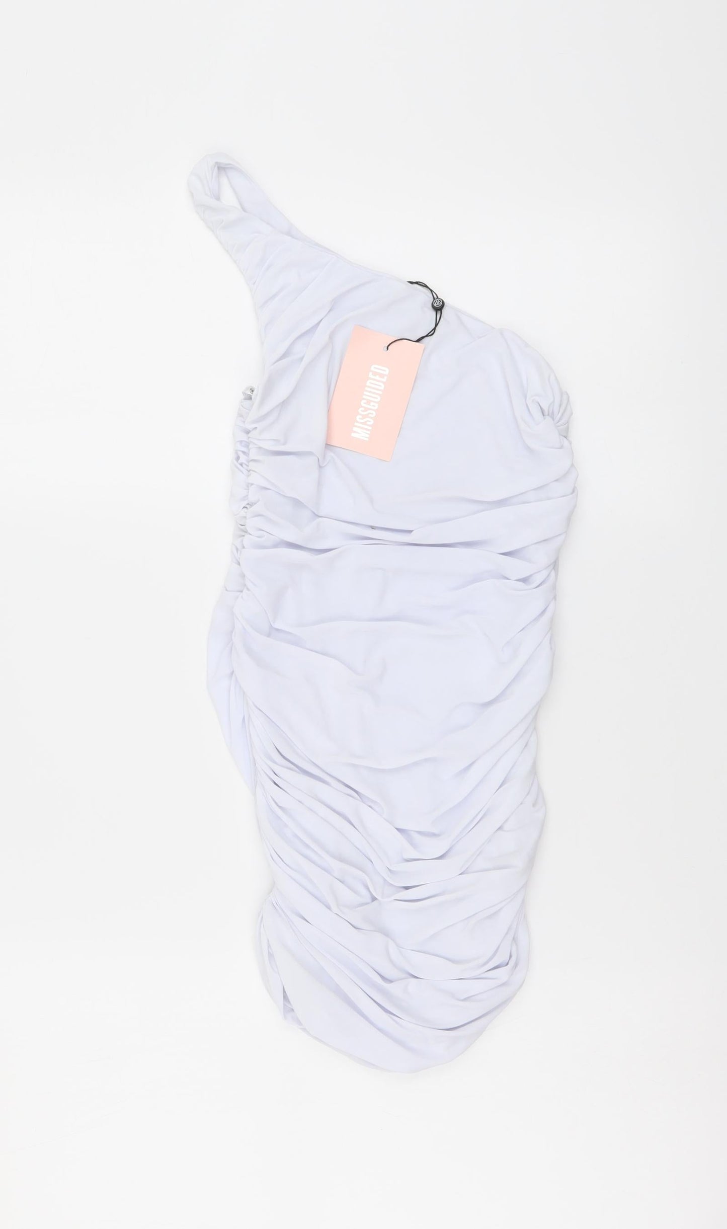 Missguided Womens Purple Polyester Mini Size 8 One Shoulder Pullover