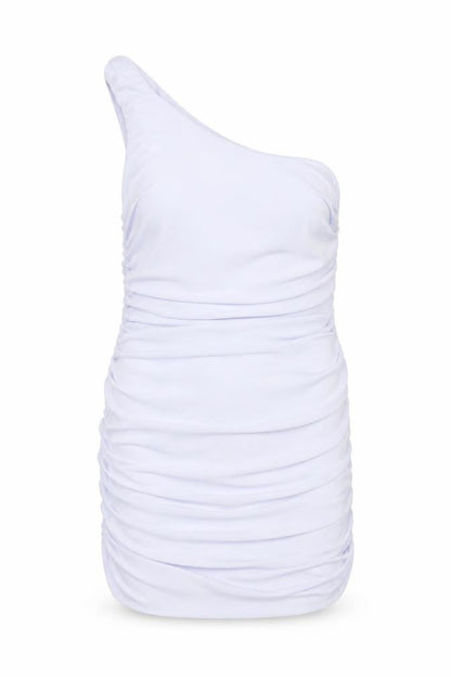 Missguided Womens Purple Polyester Mini Size 8 One Shoulder Pullover