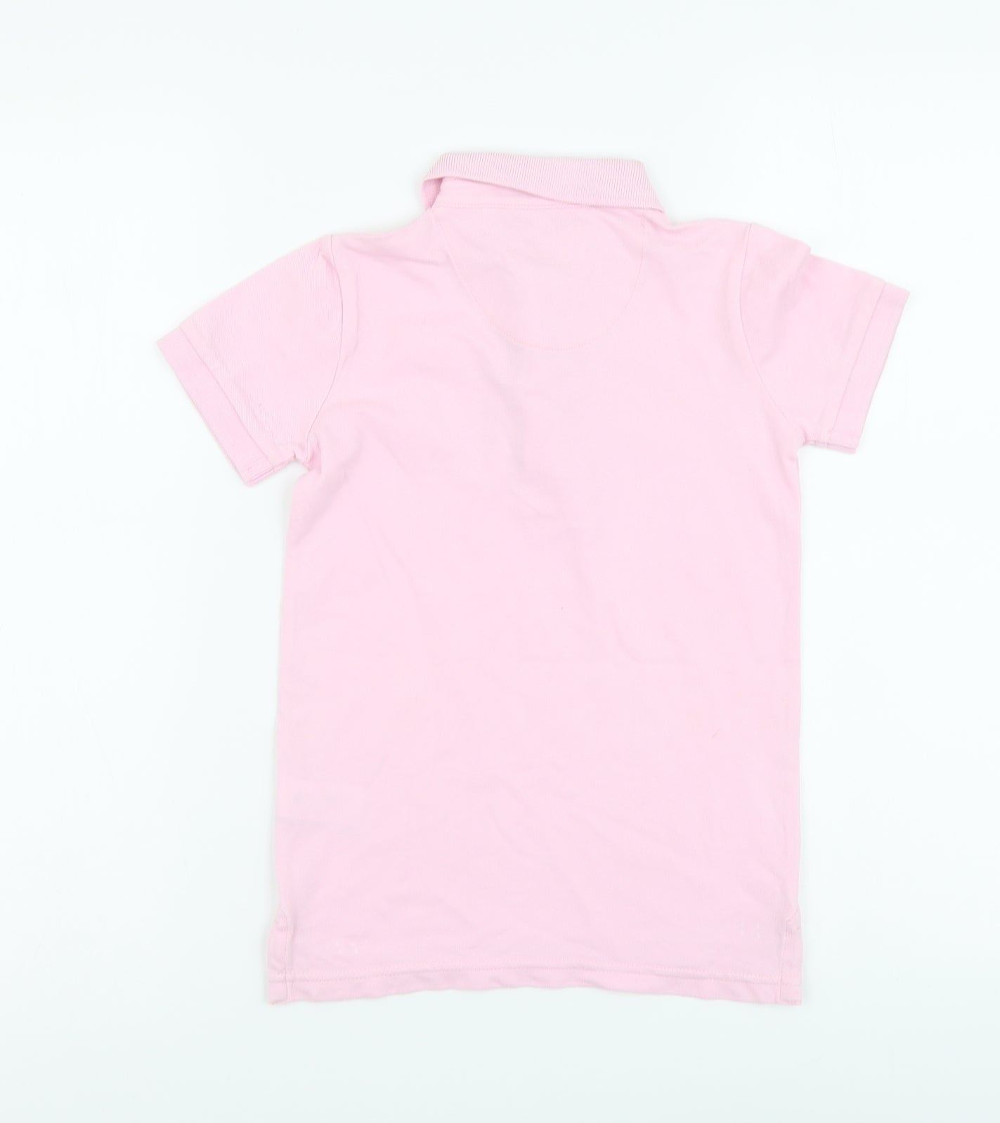 NEXT Girls Pink Cotton Basic Polo Size 5 Years Collared Pullover