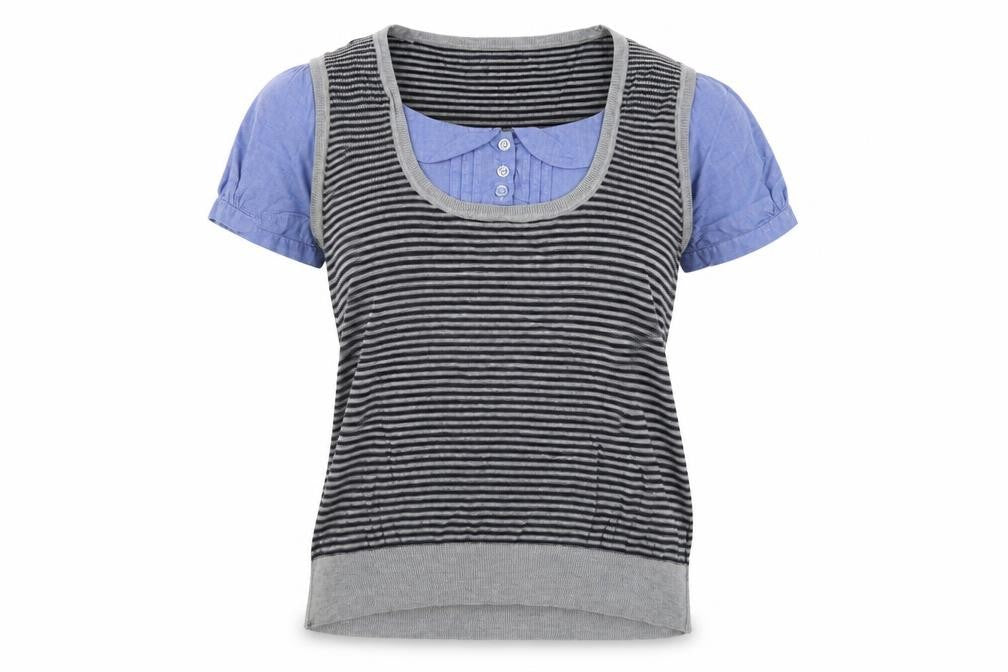 Womens UK Size 10 NEXT Grey Basic Blouse
