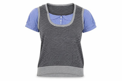 Womens UK Size 10 NEXT Grey Basic Blouse