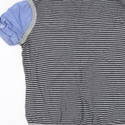 Womens UK Size 10 NEXT Grey Basic Blouse