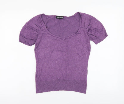 Womens UK Size 10 Warehouse Purple Pullover Jumper