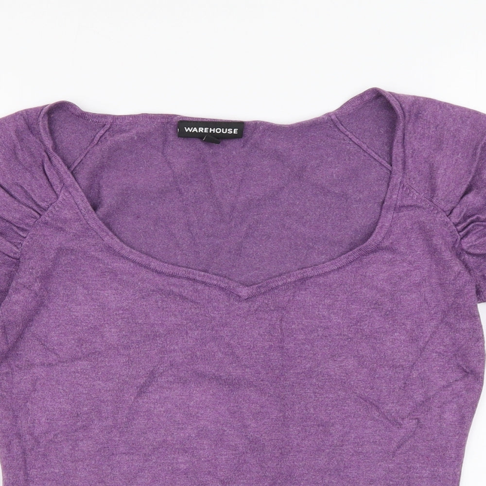 Womens UK Size 10 Warehouse Purple Pullover Jumper