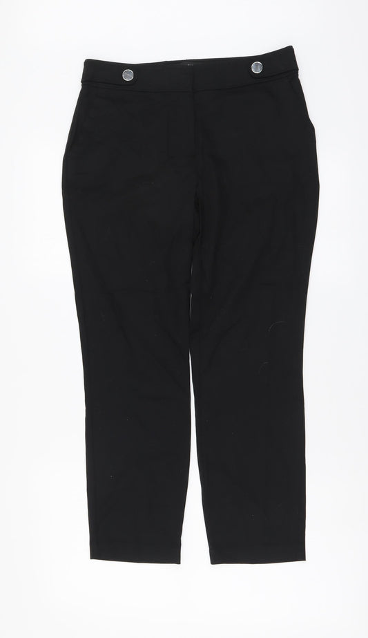 Womens UK Size 8 Dorothy Perkins Regular Fit  Black Trousers