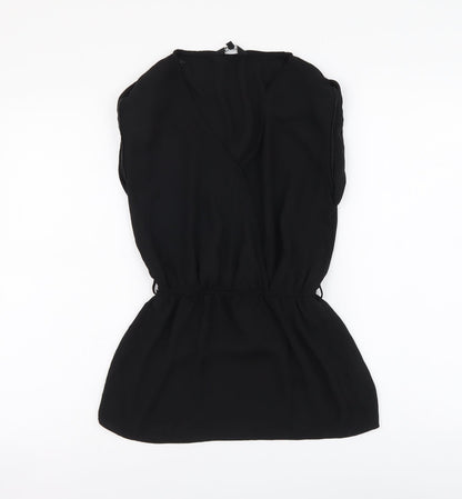 Womens UK Size 8 New Look Black Basic Blouse