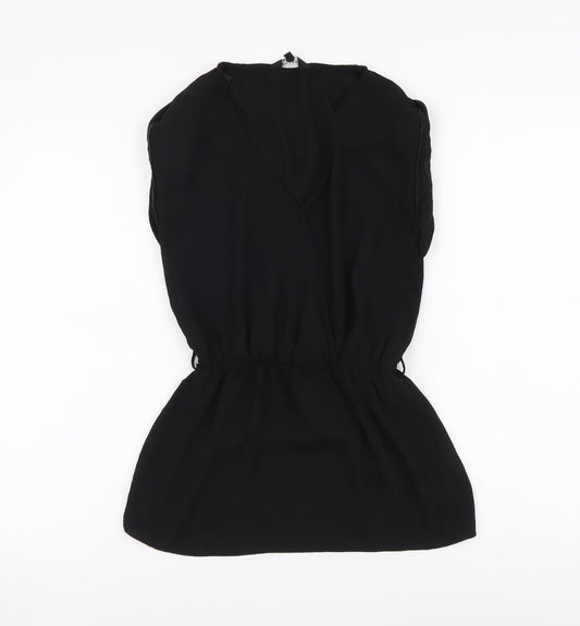 Womens UK Size 8 New Look Black Basic Blouse