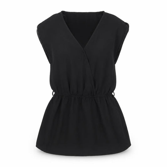 Womens UK Size 8 New Look Black Basic Blouse