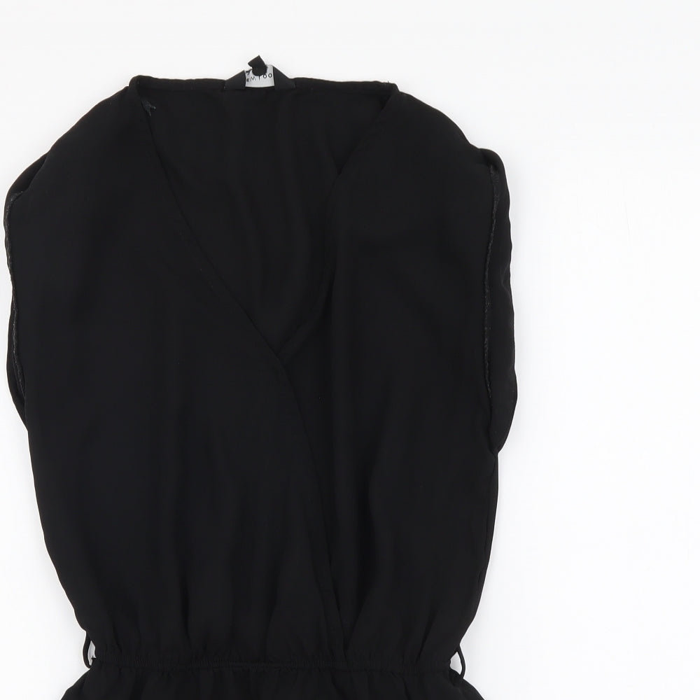 Womens UK Size 8 New Look Black Basic Blouse
