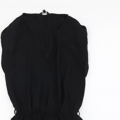 Womens UK Size 8 New Look Black Basic Blouse