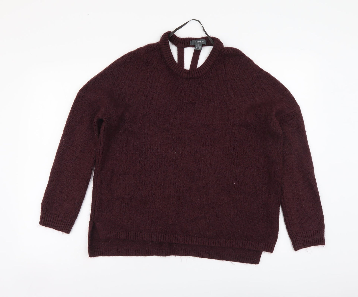 Primark Womens Purple Round Neck Acrylic Pullover Jumper Size M